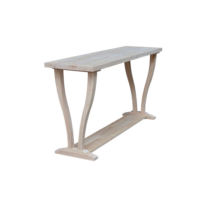 Rosalind Wheeler Amanee 64'' Unfinished Solid Wood Console Table | Wayfair